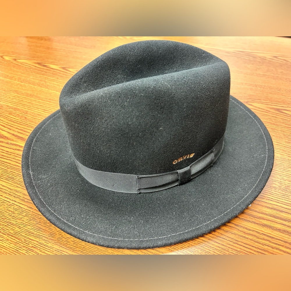 Orvis Packable Felt Fedora-style Hat, 100% Wool, Black, Medium